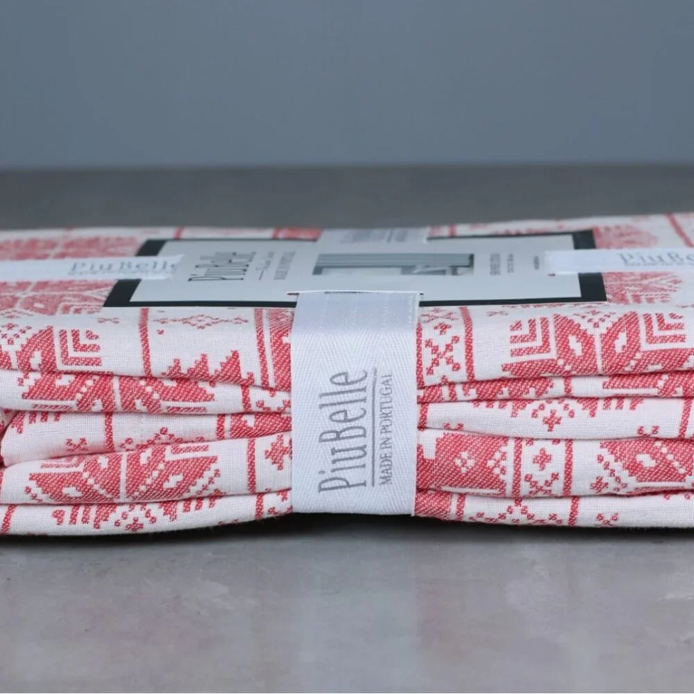 PiuBelle Fair Isle Cotton Fabric Shower Curtain 72